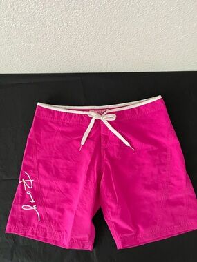 Roxy Hot Pink Board Shorts with White Trim - Size 7 - NWOT